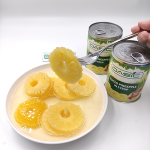 Vente en gros d'usine : Ananas en conserve en tranches/bouches/rondelles dans un sirop léger, fruits tropicaux en conserve de haute qualité - Product Image 3
