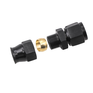 Conector adaptador de combustible An6, aleación de aluminio de 5/16 pulgadas, negro, para modificación de automóviles diésel, actualización y reacondicionamiento - Product Image 1
