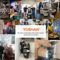 Tostador de Café a Gas Yoshan de 3 kg, Máquina Tostadora de Café Artesanal de Doble Tambor de Hierro Fundido para Tostadas de 2-3 kg, para Uso en Cafeterías y Tostadores de Café