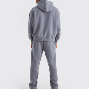 Conjunto de Sudadera con Capucha para Hombre, Corte Holgado, Felpa, Chándal Informal con Bolsillo, Ropa de Otoño - Product Image 4