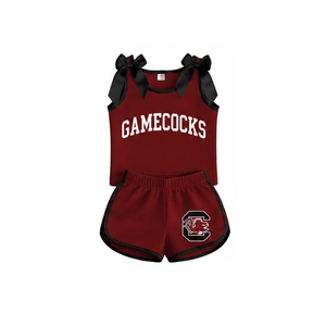 Uniformes de Animadoras con Estampado Hanzi en Negro y Rojo para Niñas y Mujeres, Directo de Fábrica, Conjuntos Personalizados para Mamá e Hija, Conjuntos Escolares a Juego - Product Image 1