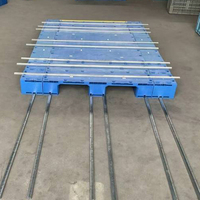 Palettes en plastique robustes à 4 voies d'accès 1950x1400mm pour entrepôts industriels et frigorifiques