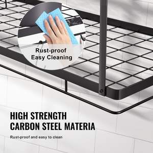 Estante para ollas de 30 pulgadas montado en la pared con ganchos 12 S Capacidad de carga de 55 libras Colgador para Sartenes para utensilios de cocina y utensilios - Product Image 5