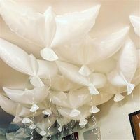 Volant blanc oiseau ballons mariée paix Pigeons ballon pour la décoration de fête de mariage bébé douche hélium Globos