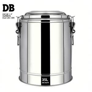 Olla de Acero Inoxidable Aislada DB de 35L con Doble Asa y Tapa para Almacenamiento de Bebidas Frías y Calientes - Product Image 1