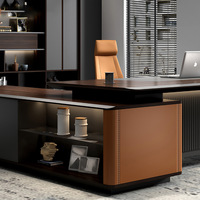 Mobilier moderne de direction au design populaire Table de bureau de luxe pour le travail Bureau de meubles de haute technologie moderne pour PDG et patron