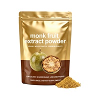 Extrait de fruit du moine en poudre 10% MV Sans Erythritol Faible en calories Sans sucre ajouté 100g Complément édulcorant
