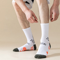Chaussettes de Performance Personnalisées Fitness Nano Cuivre Anti-Odeur Chaussettes de Sport 3D Dots Coolmax Compression Chaussettes de Course