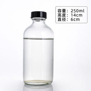 Petites bouteilles en verre transparent de 2 oz produites en usine de 60ml avec couvercles Entonnoirs en acier inoxydable Bouteilles d'échantillons Boston pour jus de potion - Product Image 5