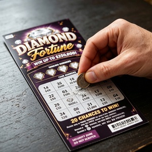 Impression professionnelle de cartes à gratter de sécurité avec données variables, codes-barres et numéros de série pour billets de loterie, promotion et collecte de fonds - Product Image 2