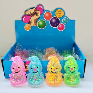 Juguete Sensorial Antiestrés de Maltosa de Ascenso Lento, Transparente con Purpurina, de Árbol de Navidad y Muñeco de Nieve, Tipo Squishy - Product Image 4