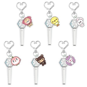 Spot Wholesale Idol Xiumin Suho Lay Team Series Cartoon <b>Anime</b> Support Lamp Acrylic Pendant <b>Keychain</b> Key Ring H2H Pendant - Product Image 1