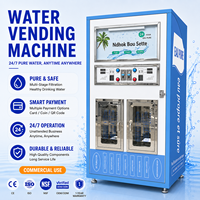 Distributeur d'eau purifiée en libre-service, système RO, paiement par pièces, billets et cartes, pour le remplissage de bouteilles