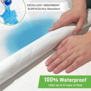 Almohadillas impermeables reutilizables con alas Almohadillas lavables para cama de incontinencia - Product Image 3