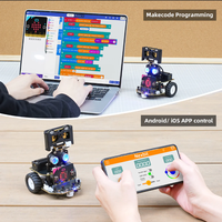 Nexbit Microbit AI Robot visi mobil STEM Kit pendidikan Plug-and-Play pemrograman grafis dengan modul elektronik dan Kit