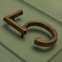 Numéros de maison en métal bronze antique 3D personnalisés, numéros de villa en acier inoxydable à fixer au mur, panneau d'adresse pour usage extérieur
