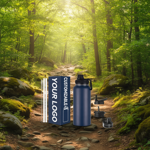 Bouteille isotherme OEM en acier inoxydable 18oz 32oz 48oz 64oz avec logo personnalisé, portable pour les voyages et activités de plein air - Product Image 2