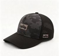 Casquette de baseball personnalisée en gros avec logo imprimé et brodé, casquette de baseball camouflage en polyester imperméable à 5 panneaux pour hommes
