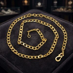 Wholesale 14K 18K 24K Micro Gold Plated Cuban Link Style <b>Chain</b>, Fashion <b>Chain</b> <b>Necklaces</b>, Modern <b>Chain</b> Design, Brass Gold <b>Chain</b>. - Product Image 1
