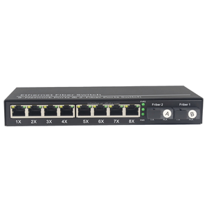 Hot Sale Unmanaged 8 10/100M <b>Ethernet</b> Ports + 2 155M SC Optical Ports 4FE*PoE+2FX POE Transceiver - Product Image 1