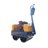 Rouleau compresseur vibrant à double tambour, autopropulsé, à entraînement hydraulique, haute efficacité, modèle 2024, très demandé, pour travaux routiers