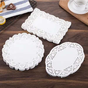 140 Pcs/Bag 12 Inch 30Cm High Quality Popular Lace Paper Doily Greaseproof Disposable Paper Table Mats Food Grade Paper Doilies