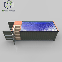 Magic House Nouveau Design 2022 Piscine Conteneur Maritime 20ft 40ft Portable pour Villa en Acier Galvanisé Design Moderne