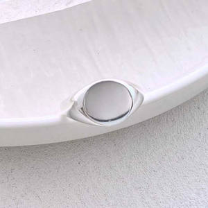 Bijoux fins en gros, bague signet gravable en argent 925 plaqué rhodium vintage pour hommes et femmes - Product Image 2