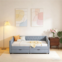 Großhandelspreis Moderne Wohnzimmermöbel Gepolstertes Stoff-Tagesbett mit Stauraum Multifunktionales Sofa Gästebett Neues Design