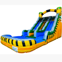 Château gonflable toboggan aquatique sur le thème des déchets nucléaires pour enfant, avec costume Myrtille, figurine d'action Anime et autres jouets éducatifs à bulles