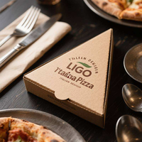 Emballages pour pizzas et hamburgers à emporter, papier kraft, laminage mat, recyclables, jetables, logo personnalisé, emballage pour la restauration rapide