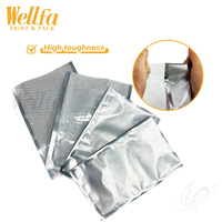 Sacs texturés à haute barrière, à trois soudures latérales, en aluminium gaufré argenté, à fente de déchirement, de qualité alimentaire, anti-lumière, pour emballage sous vide