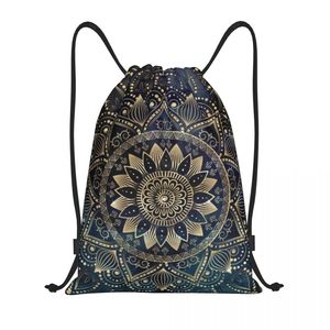 Personnalisé Golden <span class=keywords><strong>Om</strong></span> Mandala Cordon <span class=keywords><strong>Sac</strong></span> À Dos Sacs Hommes Femmes Léger Henné Aum Gym Sacs <span class=keywords><strong>De</strong></span> <span class=keywords><strong>Sport</strong></span> pour Voyager - Product Image 5