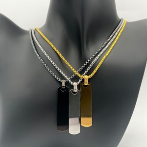 Collana con Ciondolo Personalizzato TD con Foto, Placcato Oro 18K, Acciaio Inossidabile, Forma Oblunga, Catena a Maglie, Classico e di Tendenza, con Numero, Come Regalo - Product Image 6