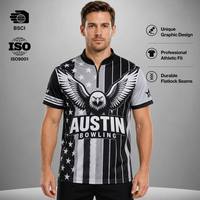 Camiseta de Boliche Cómoda, Transpirable, de Secado Rápido, Resistente, que Absorbe la Humedad, Sublimada, para Hombres, Mujeres y Jóvenes
