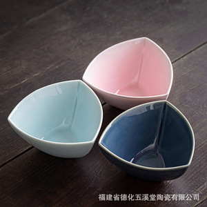 Juego de Tazones de Cerámica Triangulares para Ensalada, Frutas, Helado y Postre, Vajilla para Cocina y Mesa, Juego de 3 Piezas - Product Image 5