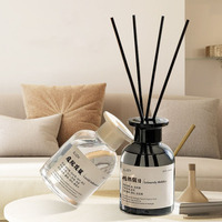 Ensemble de diffuseurs de parfum d'ambiance de luxe pour la maison, flacon en verre, parfum longue durée, avec bâtonnets et huile parfumée
