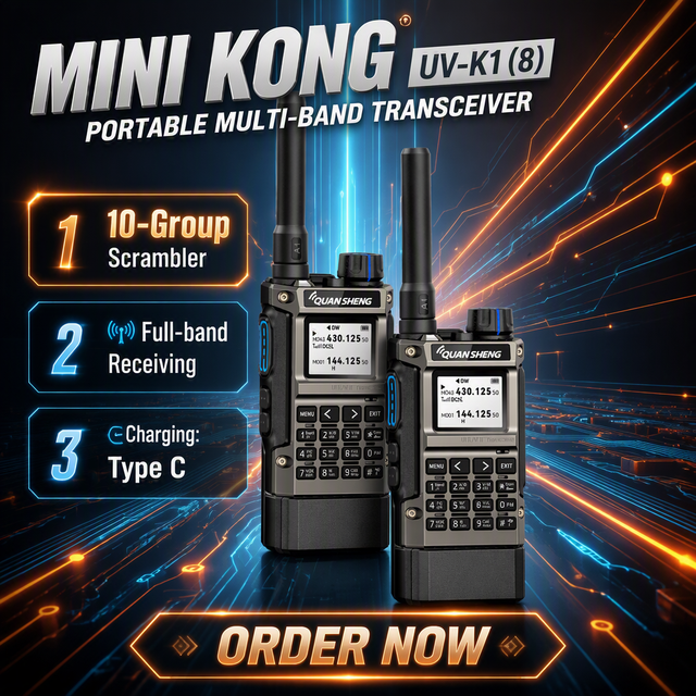 UV-K1(8) FCC CE ROHS 5W Dual Band VHF UHF Two Way Radio Stay Connected When It Matters Most