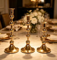 Porte-bougie Hurricane, élégant chandelier à tige haute, bougie pilier en option, taille et finition personnalisables pour table de mariage et décoration intérieure