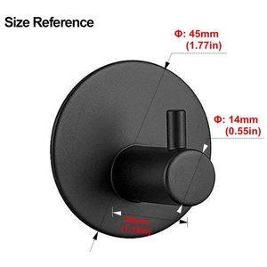 HF OEM Matte Black Powder Coated Nickel Wall Self Adhesive Modern Design Hotel Bathroom <strong>Towel</strong> Hanger Robe <strong>Hook</strong> - Product Image 5