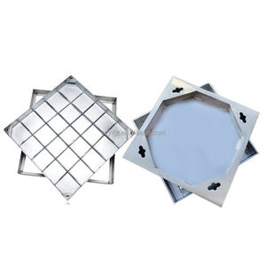 포장도로 유틸리티 커버 304 스테인리스 스틸 스텔스 맨홀 뚜껑 사각 정화조 사각 맨홀 뚜껑 - Product Image 4