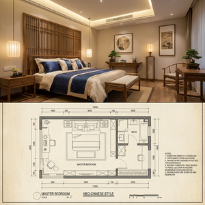 Progettazione Professionale CE di Layout Domestici, Design Grafico per Soggiorno in Stile Postmoderno, Personalizzazione OEM ODM per Casa, Design <span class=keywords><strong>3D</strong></span> - Product Image 6
