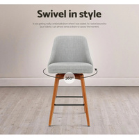 Chaise de bar moderne, tabouret de bar rembourré, pieds en bois pour cuisine et bar, hauteur 96 cm