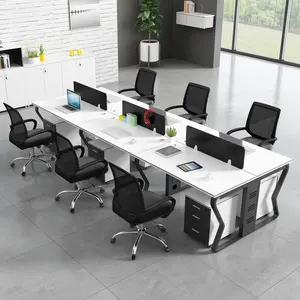 कम कीमत कार्यालय फर्नीचर प्रबंधक डेस्क आधुनिक सरल कंप्यूटर 4 व्यक्ति के लिए कार्यालय डेस्क टेबल