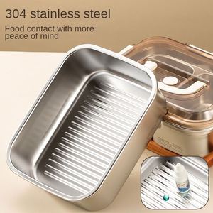 Stainless Steel Food Grade Sealed Preservation Box <b>Refrigerator</b> Storage Microwave Lunch Box Freezing Portable - Product Image 2
