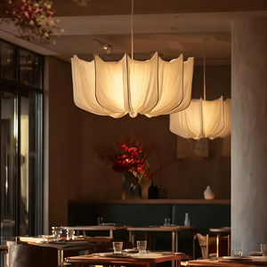 Lustre de style japonais Wabi Sabi, diamètre 60 cm 80 cm, luminaire suspendu rond blanc pour salle à manger, décoration intérieure - Product Image 2