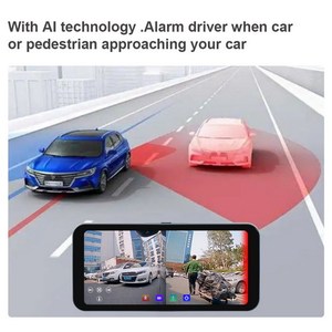 Caméra de recul pour voiture, <span class=keywords><strong>camping</strong></span>-<span class=keywords><strong>car</strong></span>, caravane, <span class=keywords><strong>rétroviseur</strong></span> électronique, côté gauche et droit, vue d'angle mort, DVR avec avertissement IA, écran partagé 6,25 pouces - Product Image 3