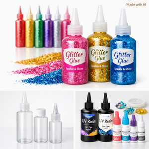Clear Window <b>Glue</b> For Art <b>Glass</b> Designs Medium Viscosity Artistic <b>Glue</b> 30ml 24 Pack Multicolor Art <b>Glue</b> - Product Image 3