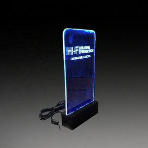 ขาตั้งป้ายอะคริลิค LED แบบขายส่ง ปรับแต่งได้ พร้อมไฟส่องสว่าง สำหรับโลโก้และป้ายโฆษณา - Product Image 1