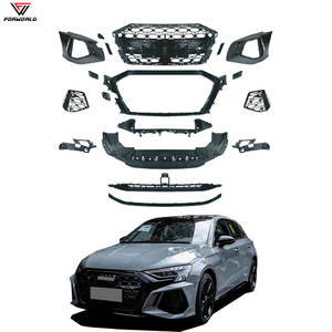 Accessoires automobiles : Pare-chocs avant avec calandre centrale et lèvre avant pour <span class=keywords><strong>Audi</strong></span> <span class=keywords><strong>A3</strong></span> à RS3 2021-2023 - Product Image 1